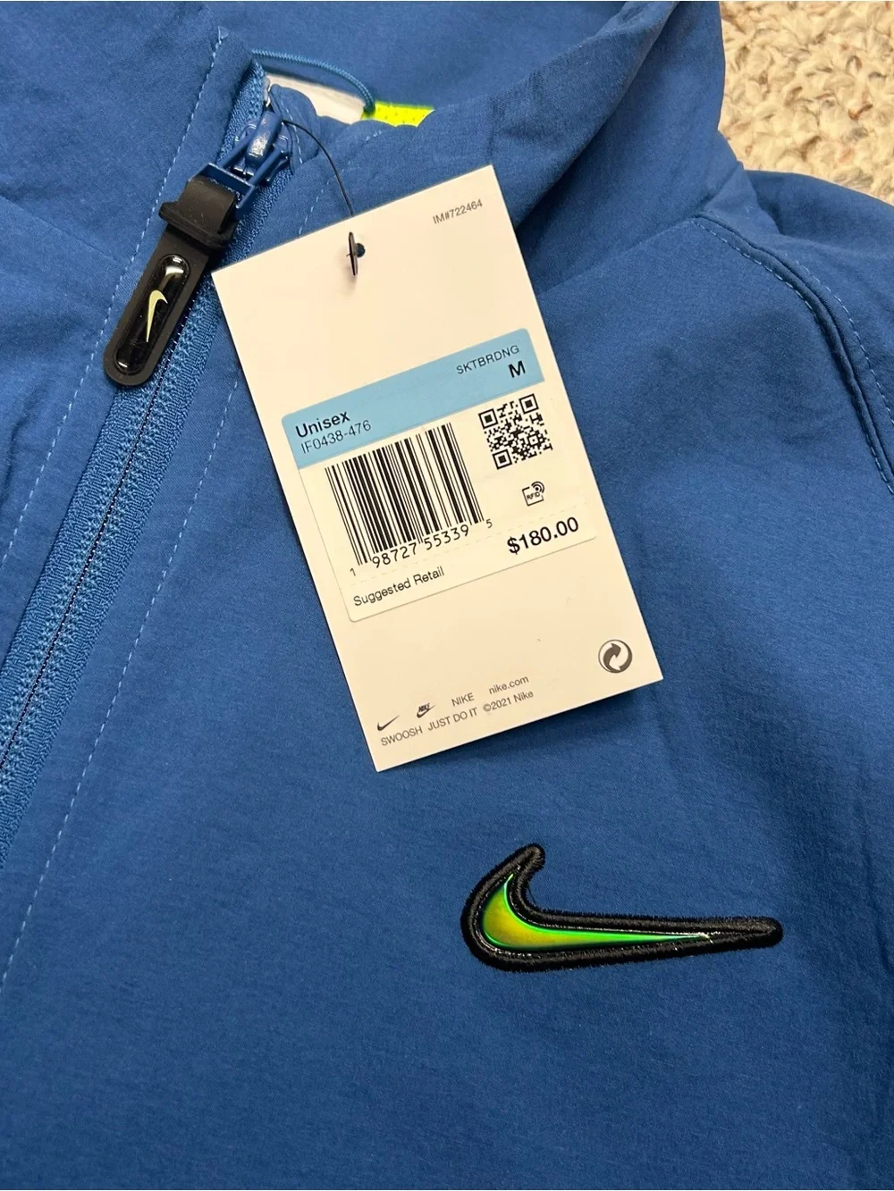 Nike Mens SB Ishod Track Jacket Court Blue IF0438-476 Size Medium NWT Ishod Wair